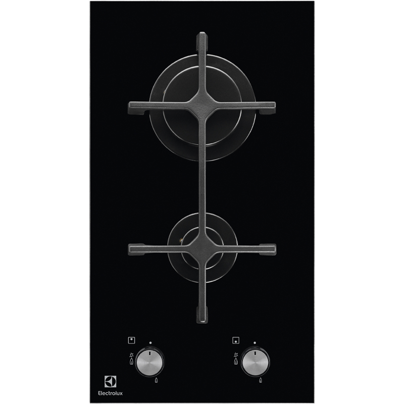 Electrolux BI Hob 2Gas Glass Top 30Cm Black